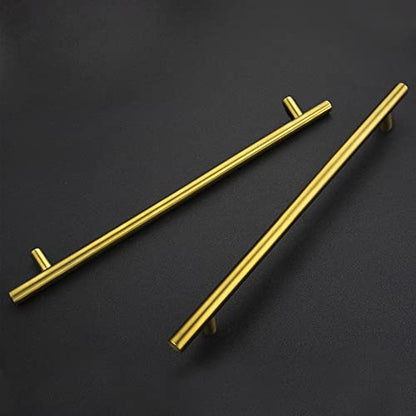 Ravinte Brushed Brass Cabinet Handles, 5 Pack Drawer Pulls, 10 in - size: 10 inch hole centers