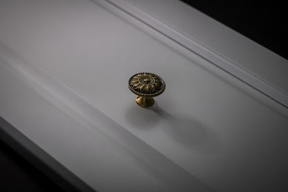 trust4care 4-Pack Antique Brass Kitchen Cabinet Knobs Vintage Drawer Pulls