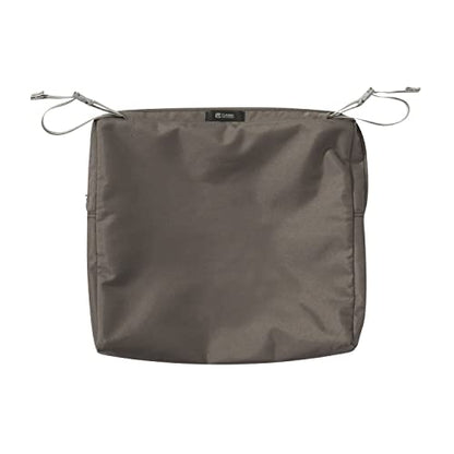 Classic Accessories Ravenna Seat Cushion, 17" W x 15" D x 2" Thick, Dark Taupe - color: Dark Taupe, size: 17"W x 15"D x 2"Thick