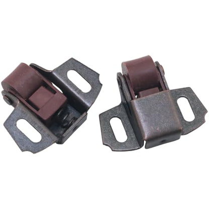 4PCS Furniture Hardware Fittings Roller Bumper Ball Door Buckle Red Antique Single Wheel Door Clip Buckle with Screws 5pcs for Cabinet Wardrobe Door Roller Door Latch