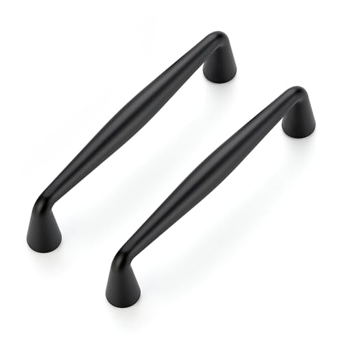 Ravinte Matte Black Cabinet Handles Solid Handles,3-3/4 Inch,10 Pack - color: Matte Black, size: 3-3/4 Inches Hole Center