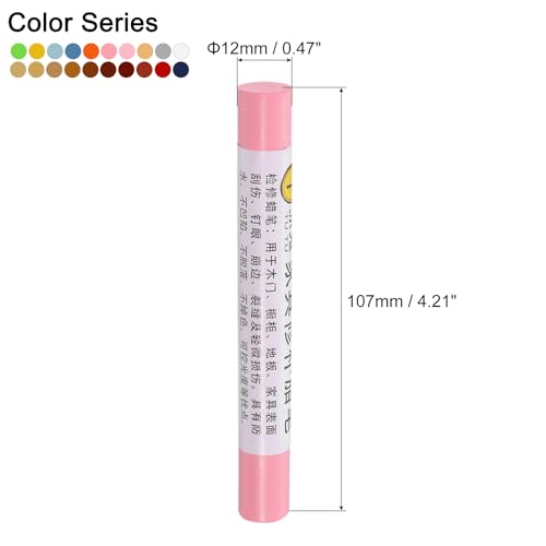 uxcell 20Pcs Wood Filler Stick Color Series Furniture Repair Wax Crayon Kit - color: Color Series