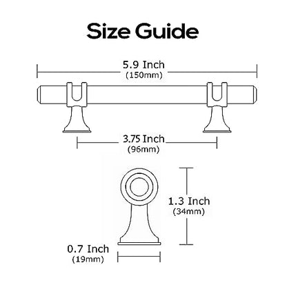 Alzassbg 3-3/4" Black and Silver Cabinet Pulls 15 Pack, AL3087CPMB - color: Black and Silver, size: 3-3/4" Hole Center