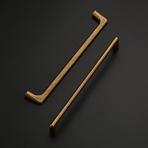 Amerdeco 10 Pack Antique Brass Cabinet Pulls 7.5" - color: Antique Brass, size: 7.5" hole center