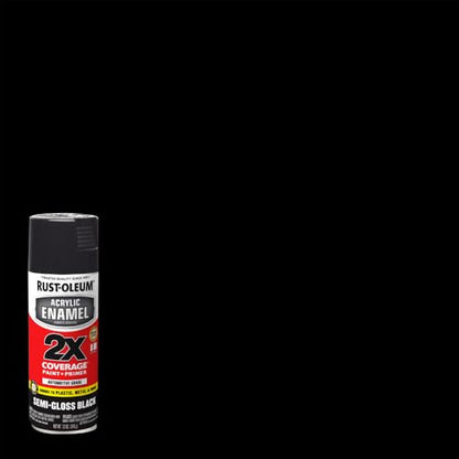 Rust-Oleum Acrylic Enamel 2X Spray Paint, Gloss Black - color: Gloss Black, size: 12 Ounce (Pack of 1)