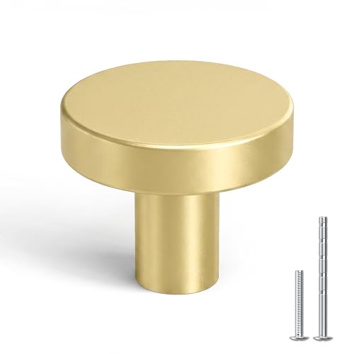 homdiy 25 Pack Gold Cabinet Knobs Closet Knobs - color: Matte Gold