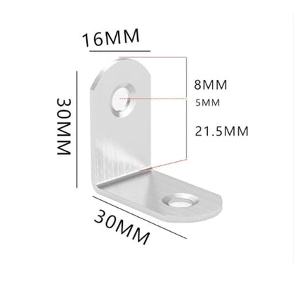 Stainless Steel Corner Brace, 20Pcs 90 Degree Right L-Shaped Metal Corner Connector Joint Plate, Cabinet, DIY Woodworking Projects with 40PCS Screws 1.2x0.6in (30x30x16（20pcs） - size: 30x30x16（20pcs）