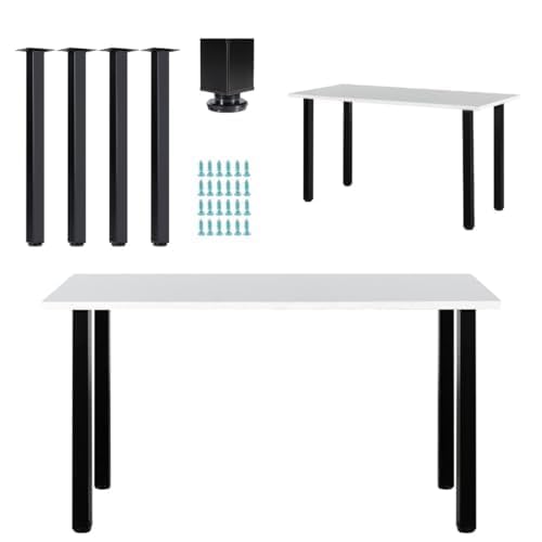 LCSDLHLSY Metal Table Legs 32Inch,Heavy Duty Square Desk Leg,Black Set of 4 - size: 32 Inch