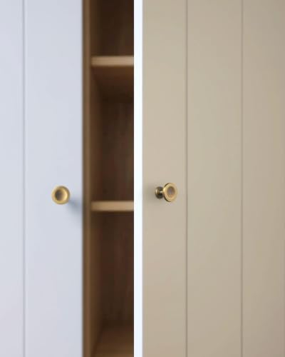 12 Pack Brushed Bronze Cabinet Knobs, Single Hole Round Knobs - color: Brushed Bronze
