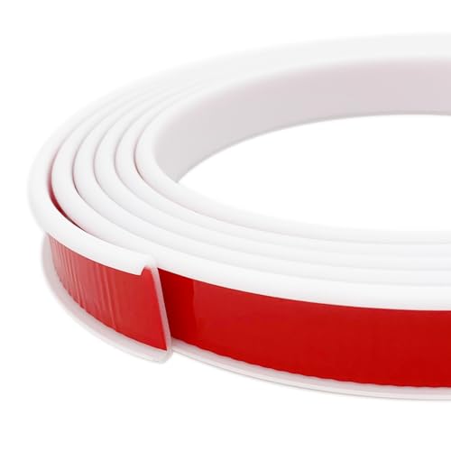 U-Shape Plywood Edge Banding - 1" Edge Protector, Self-Adhesive Trim for Veneer, Furniture, Countertop, Table, Sheet Metal - White, 20Ft - size: 1inch (20Ft)
