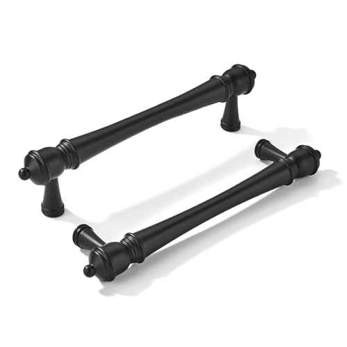 khtumeware 10 Pack 3-1/2 inch(89mm) Hole Center Black Cabinet Pulls Heavy-Duty Solid Matte Black Cabinet Hardware Drawer Pulls Hardware Suitable for Kitchens bathrooms and Dressing Tables - color: Black, size: 3-1/2inch(89mm) hole center
