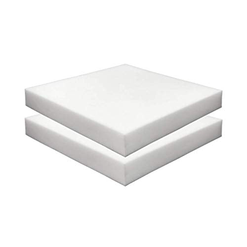 Foamma 2-Pack 2" x 18" x 18" High Density Upholstery Foam - Chair Cushion Square Foam for Dining Chairs, Wheelchair Seat Cushion Replacement - color: High Density Foam, size: (2-Pack) 2" x 18" x 18"