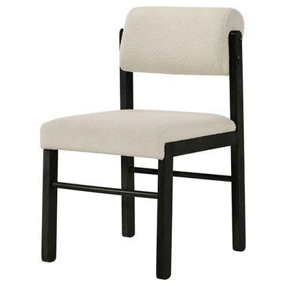 Coaster Kehoe Upholstered Dining Chair Set of 2, Black and Cream 193932BLK - color: Black/Cream