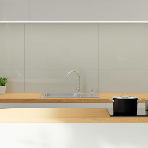 10 Sheets Peel and Stick Backsplash, 11.8"x11.8" Stick on Backsplash Tile Stickers Self Adhesive Backsplash Tile for Kitchen Bathroom Laundry Room - color: White, size: 10 Pack
