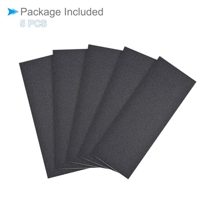 Wet Dry Sanding Sheets, 9 Inch x 3.6 Inch 180 Grit Sandpaper Sheets Silicon Carbide - Applications: for Furniture, Hobbies and Home Improvement, Drywall, Wood, Metal, 5 Pieces - size: 180 grit