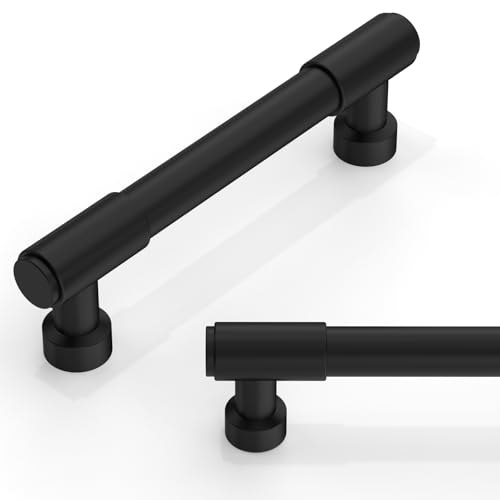 10 Pack Matte Black Cabinet Pulls 4 Inch(102mm) Kitchen Cabinet Handles Cabinet Hardware for Drawer Pulls - color: Matte Black, size: 4" Hole Center