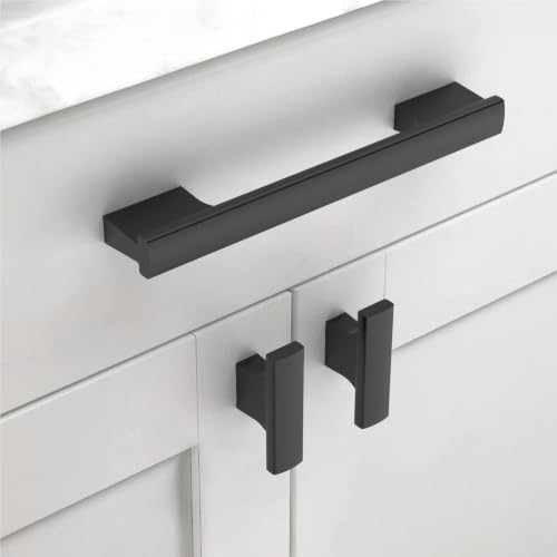 Asidrama 25 Pack Matte Black Kitchen Cabinet Knobs Dresser Knobs Drawer Knobs Cabinet Hardware Zinc Knobs for Dresser Drawers - color: Matte Black, style: 25 Pack