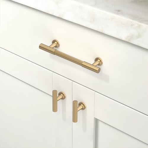 10 Pack Champagne Bronze Cabinet Pulls 3.75 Inch(96mm) Honey Bronze Kitchen Cabinet Handles Solid Heavy Duty Drawer Pulls - color: Champagne Bronze, size: 3.75" Hole Center