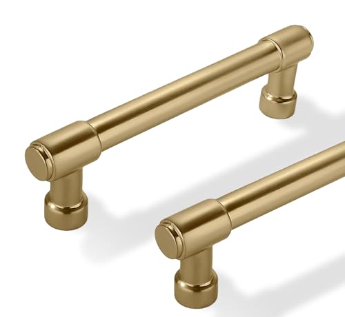 Solid Heavy Duty Jasper Pulls 10 Pack Champagne Bronze Cabinet Handles 3 Inch Hole Centers for Kitchen Cupboard Modern Drawer Bathroom Bronze Pulls - color: Champagne Bronze, size: 3 inch(76mm) Hole Center