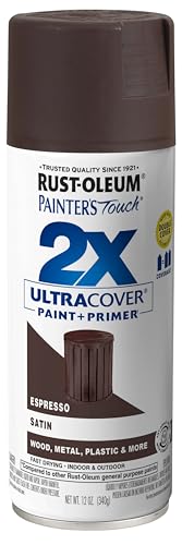 Rust-Oleum Painter's Touch 2X Ultra Cover Spray Paint, Satin Espresso - color: Satin Espresso, size: 12 Ounce (Pack of 1)