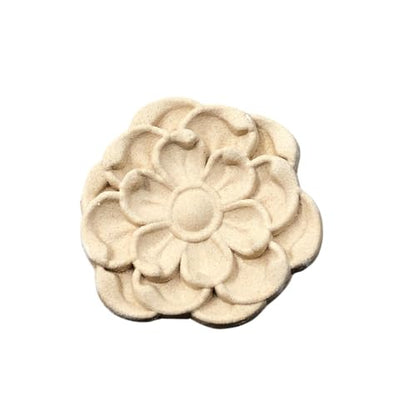 WoodUbend WUB0355 Classic Multi Petal Flowers - Appliques - Heat Bendable & Flexible Wood Onlays 5x5cm - DIY Craft, Furniture & Home Decor - Easy to Apply & Paint - Versatile & Reusable (5 Pack) - size: WUB0355