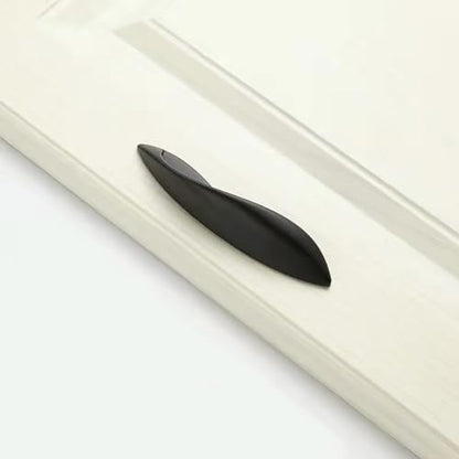 4Pcs Arcuate Pulls Handles Knob,3.8" C-C Modern Elegant Curved Handle Cabinet Pulls,Create a Spatial Aesthetic,S-Shaped Solid Zinc Alloy Drawer Pull (Matte Black, 3.8" Hole Centers) - color: Matte Black, size: 3.8" Hole Centers