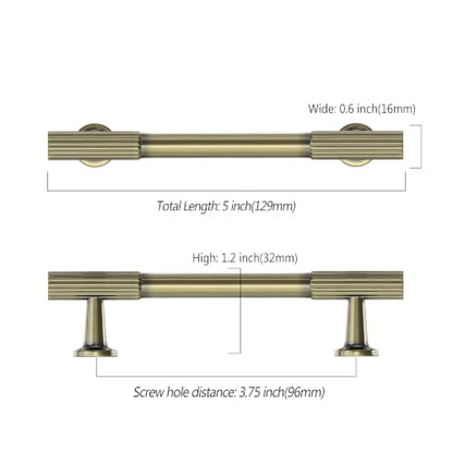 Asidrama 10 Pack 3.75 inch Brushed Antique Bronze Kitchen Cabinet Handles - color: Brushed Antique Bronze, size: 3.75" Hole Center