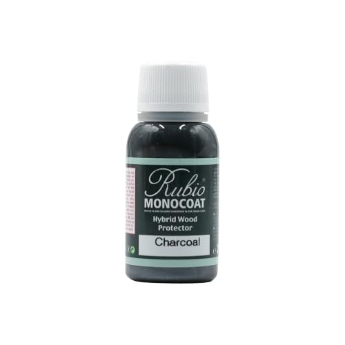 Rubio Monocoat Hybrid Wood Protector Sample | Exterior Wood Oil Finish, Color & UV Protection for Outdoor Wooden Surfaces & Furniture | 20 mL, Charcoal - color: Charcoal, size: 20 mL