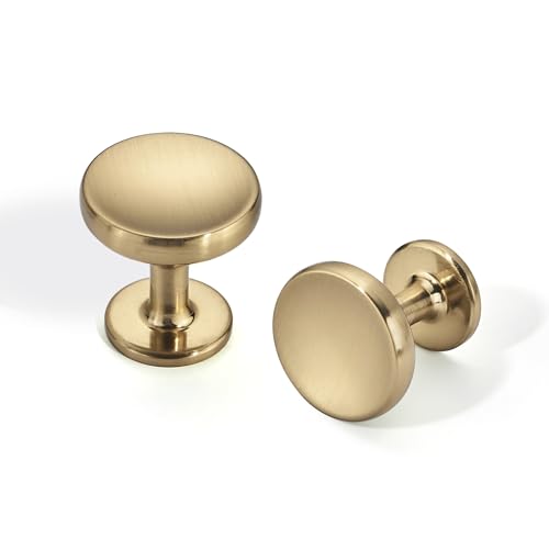 SAILING 10 Pack Cabinet Knob- Champagne Bronze Cabinet Handles Kitchen Cabinets Bedroom Dresser Drawer Handles Knobs - color: Champagne Bronze, size: 1.26"(32mm) Diameter Knob-10Pcs
