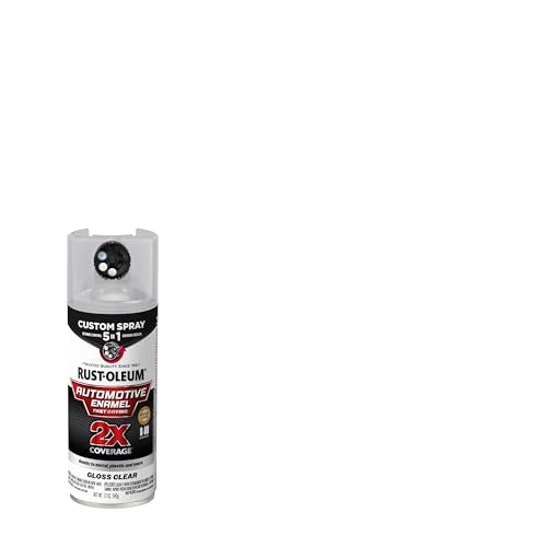 Rust-Oleum 2X Automotive Enamel 5-in-1 Spray Paint, Gloss Clear - color: Gloss Clear, size: 12 Ounce (Pack of 1)