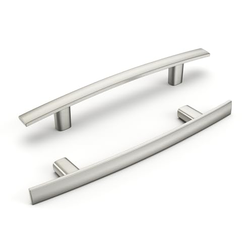 homdiy 20 Pack Brushed Nickel Cabinet Pulls, Solid Zinc Alloy, 4 Inch CC - color: Brushed Satin Nickel, size: 4 Inch Hole Center