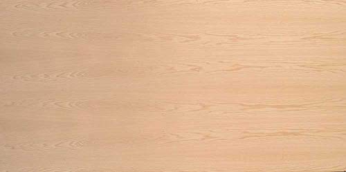 Wood-All Red Oak Wood Veneer Sheet, Plain Sliced/Flat Cut, 24x96, "A" Grade, 10 mil Peel and Stick PSA Backer