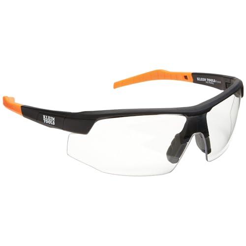 KLEIN TOOLS 60159 Semi Frame Safety Glasses, Clear Lens - color: Clear Lens, size: Single