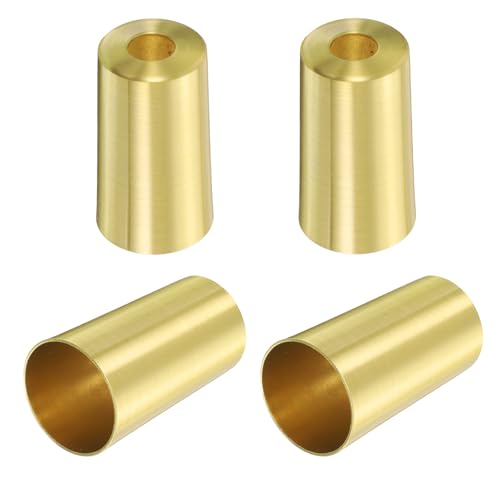 uxcell 4Pcs Metal Furniture Feet Cover, 1 x 2 Inch Conical Gold Table Foot Cap Increase Height Furniture Pads Leg Cover Protector for Chair, Table, Sofa - size: 1 x 2 Inch