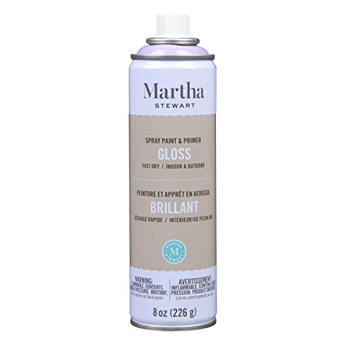 MARTHA STEWART Paint & Primer 8oz Spray Paint, Gloss Hydrangea Purple - color: Gloss Hydrangea Purple