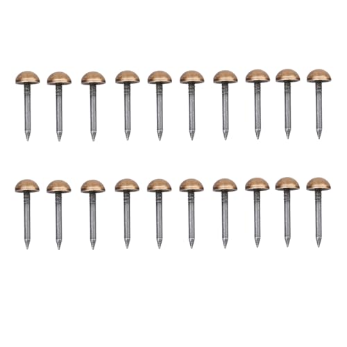 dophee 20Pcs Bronze Small Round Head Brass Upholstery Nails Tacks, 10mm - color: Antique Bronze, size: 10mm
