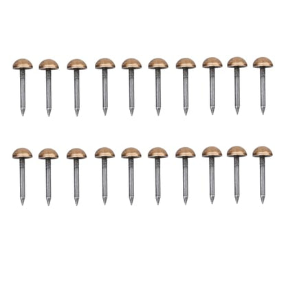 dophee 20Pcs Bronze Small Round Head Brass Upholstery Nails Tacks, 10mm - color: Antique Bronze, size: 10mm
