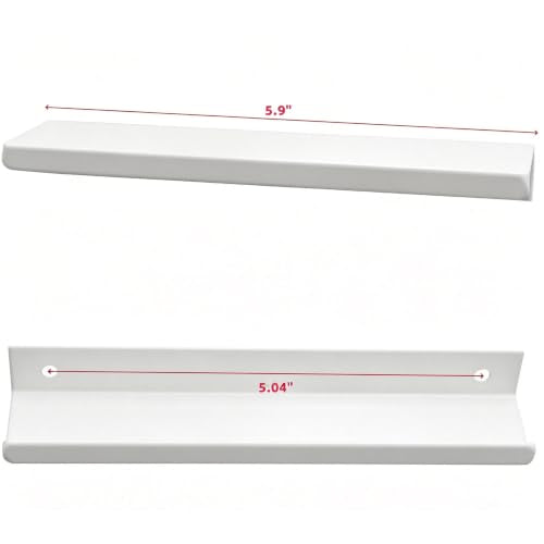 Edge Pull Handles, 5.9 Inch White, 5 Inch Spacing, 6Pcs - color: White, size: 150mm/5.9", style: Straight Edge