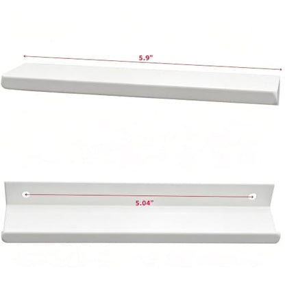 Edge Pull Handles, 5.9 Inch White, 5 Inch Spacing, 6Pcs - color: White, size: 150mm/5.9", style: Straight Edge