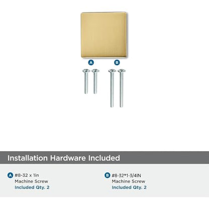 khtumeware 10-Pack 1-1/2 Square Heavy Duty Solid Brushed Brass zinc backplates for Cabinet knobs Suitable for Dressers,Drawers and Kitchen Hardware - color: Brushed Brass