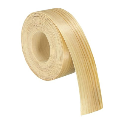 uxcell 1-1/2 Inch x 26ft Wood Veneer Edge Banding, Pre-Glued Flexible Pine Edging Strips, Iron on with Hot Melt Adhesive Wood Tape for Cabinet Repair and Furniture Restoration - size: 1-1/2 Inch x 26ft