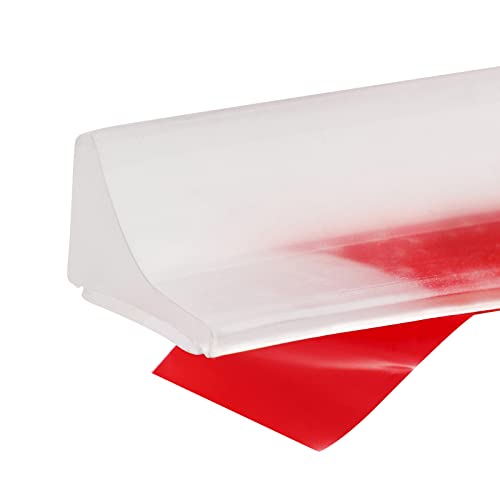 New Collapsible Shower Threshold Water Dam, Self Adhesive Silicone Waterproof Barrier Bathroom and Kitchen Water Strip Dam Shower Guard for Dry And Wet Separation Caulk Seal Strip Edge Trim(TM) - color: Transparent, style: 67Inch