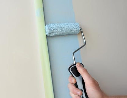 ROLLINGDOG 4" Jumbo Mini Paint Roller Kit, 3/8" Nap Microfiber Paint Roller - color: microfiber roller with tray