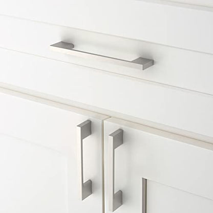 Amerdeco 10 Pack Brushed Satin Nickel Cabinet Pulls 5" - color: Brushed Satin Nickel, size: 5" hole center