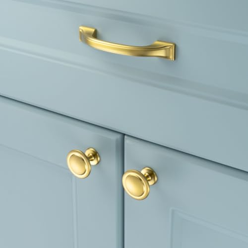 3 Inch Brushed Gold Cabinet Pulls Arch Drawer Handles 10 Pack P2409 - color: Brushed Gold, size: 3" Hole Centers-10 Pcs