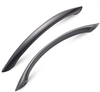 Cabinet Handles 5 Inch Matte Black Curved Drawer Pulls, 30 Pack - color: Matte Black