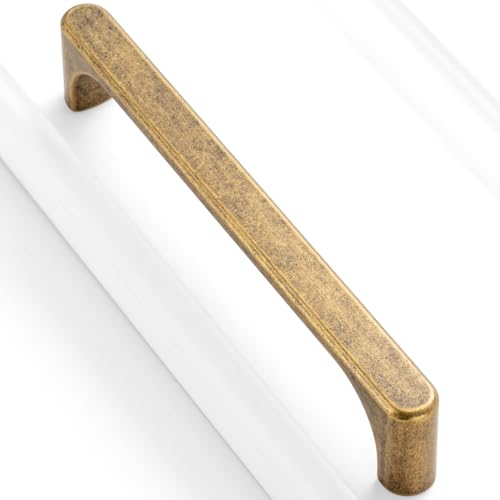 5 Inch Antique Brass Cabinet Pulls Kitchen Handles 10 Pack 3126 - color: Antique Brass, size: 5 In Hole Distance