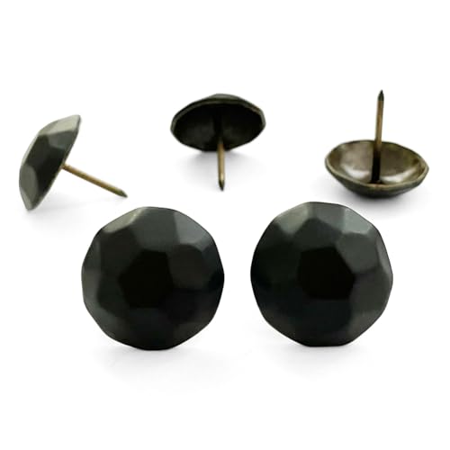 60PCS Large Round 1-inch Matte Black Upholstery Tacks,D25mmxL25mm YHG - color: 25mm Matte Black Turtle