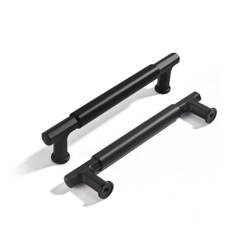 SAILING 10 Pack Cabinet Pulls-5 Inch/128mm Kitchen Cabinet Handles Matte Black Cabinet Pulls for Bathroom Dresser Pulls Hardware Cabinet Handles SA10185 - color: Matte Black, size: 5"(128mm)Hole Center-10Pcs
