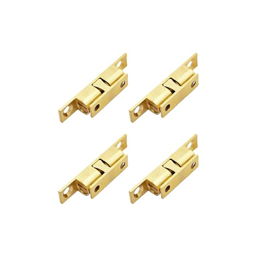 4PCS 60mm Double Ball Cabinet Catches, Bronze Roller Door Latch for Kitchen Cupboard Furniture Closet Quiet Close Design - size: 60mm
